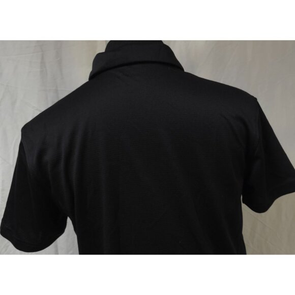 Reebok Mens Medium Dark Blue Perforated Short Sleeve Logo Golf Polo Shirt - Picture 9 of 12